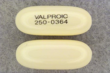 Actavis  00591401201 Valproic Acid 250 mg Capsule Bottle 100 Capsules