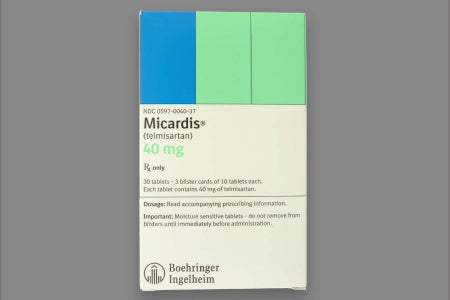 Boehringer Ingelheim  00597004037 Micardis Telmisartan 40 mg Tablet Blister Pack 30 Tablets