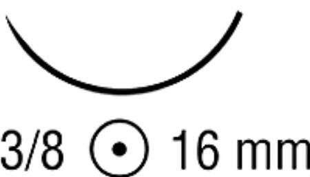 Medtronic MITG  88863229-31 Nonabsorbable Suture with Needle Ti-Cron Polyester CV-307 3/8 Circle Taper Point Needle Size 4 - 0 Braided