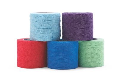 Medline  MDS088002KP Cohesive Bandage CoFlex 2 Inch X 5 Yard Self-Adherent Closure Kid Design (Assorted Print) NonSterile 14 lbs. Tensile Strength