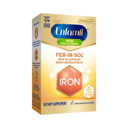 Mead Johnson  074026 Mineral Supplement Fer·In·Sol Iron 5 mg / 0.6 mL Strength Oral Drops 1.5 oz. Unflavored