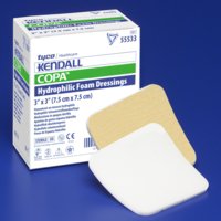 Cardinal  55522 Foam Dressing Kendall 2 X 2 Inch Without Border Without Film Backing Nonadhesive Square Sterile