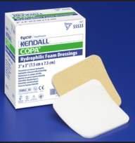 Cardinal  55566B Foam Dressing Kendall Foam Island 6 X 6 Inch With Border Film Backing Acrylic Adhesive Square Sterile