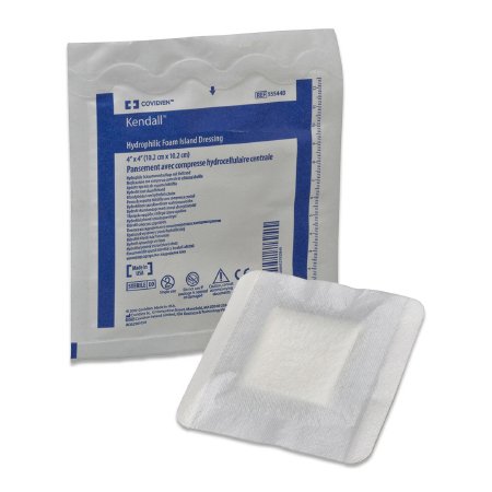 Cardinal  55588P Foam Dressing Kendall Foam Plus 8 X 8 Inch Without Border Polyurethane Backing Nonadhesive Square Sterile