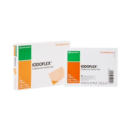 Smith & Nephew  6602134010 Iodophor Impregnated Dressing Iodoflex Pad Rectangle 2-1/8 X 3 Inch Sterile