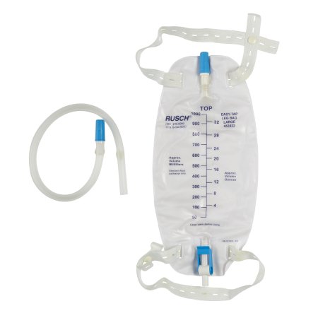 Teleflex LLC  453932 Urinary Leg Bag Easy Tap Anti-Reflux Valve Sterile Fluid Path 950 mL Vinyl