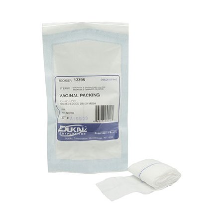 Dukal  1339S Vaginal Packing Non-impregnated 2 Inch X 1 Yard Sterile