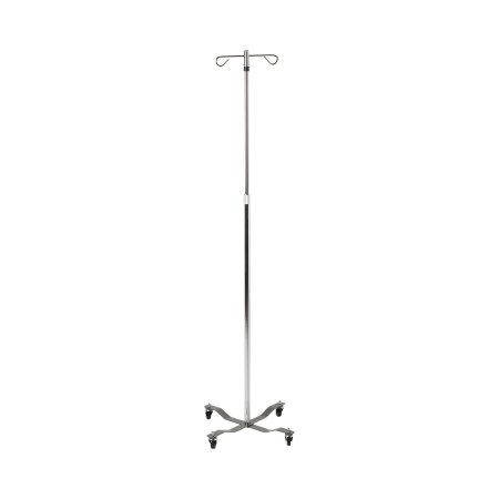 Drive Medical 13033 IV Pole drive 2-Hook 4-Leg Chrome Plated Steel with Weights