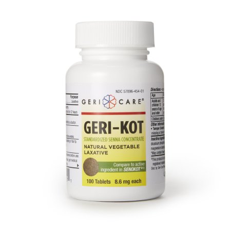 Geri-Care  451-01-GCP Laxative Geri-Care Tablet 100 per Bottle 8.6 mg Strength Sennosides