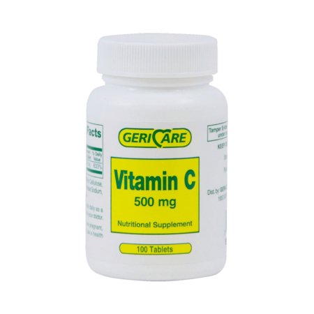 Geri-Care  60-841-01 Vitamin C Supplement Geri-Care Ascorbic Acid 500 mg Strength Tablet 100 per Bottle