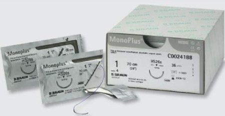 Tissue Seal LLC  C0024109 Absorbable Suture with Needle MonoPlus Polydioxanone DSMP19 3/8 Circle Reverse Cutting Needle Size 3 - 0 Monofilament