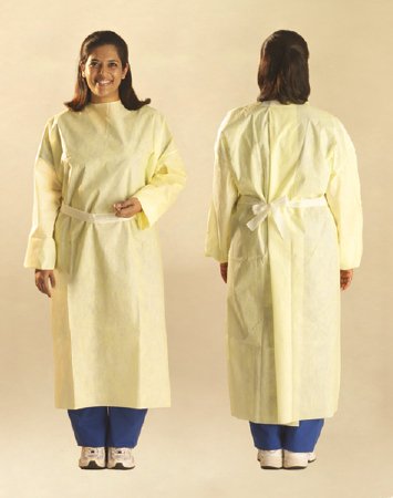 Cardinal AT6100 Protective Procedure Gown One Size Fits Most Yellow NonSterile AAMI Level 3 Disposable