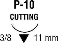 Medtronic MITG  SP-2698G Nonabsorbable Suture with Needle Surgipro Polypropylene P-10 3/8 Circle Precision Reverse Cutting Needle Size 5 - 0 Monofilament