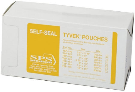 SPS Medical Supply  TSP-180 Sterilization Pouch Tyvek Ethylene Oxide (EO) Gas / Gas Plasma 3-1/2 X 5-1/4 Inch Transparent Self Seal Tyvek Material