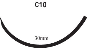 Surgical Specialties  772B Nonabsorbable Suture with Needle LOOK Silk C-10 3/8 Circle Reverse Cutting Needle Size 0 Braided