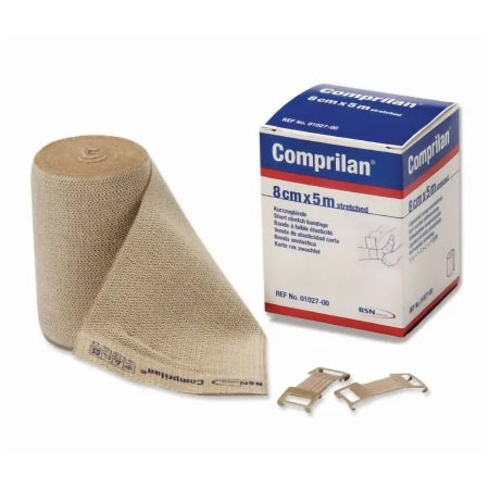 Patterson Medical Supply  590001 Compression Bandage Comprilan 2-2/5 Inch X 16-2/5 Foot Clip Detached Closure Tan NonSterile Standard Compression