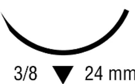 Medtronic MITG  8886664151 Absorbable Suture with Needle Maxon Polyglyconate C-14 3/8 Circle Reverse Cutting Needle Size 2 - 0 Monofilament