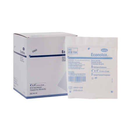 Hartmann  416104 Gauze Sponge Econolux 4 X 4 Inch 2 per Pack Sterile 8-Ply Square