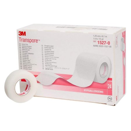 3M  1527-0 Medical Tape 3M Transpore Transparent 1/2 Inch X 10 Yard Plastic NonSterile