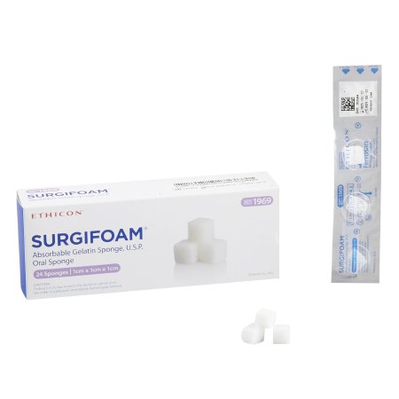 J & J Healthcare Systems  1969 Hemostatic Sponge Surgifoam 1 X 1 X 1 X 1 cm Sterile