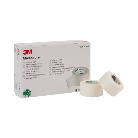 3M  1530-1 Medical Tape 3M Micropore White 1 Inch X 10 Yard Paper NonSterile