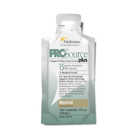 Medtrition/National Nutrition 11454 Oral Supplement ProSource Plus Neutral Flavor Liquid 1 oz. Pouch