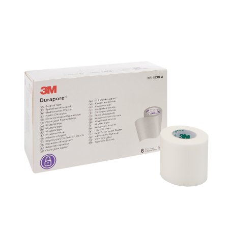 3M  1538-2 Medical Tape 3M Durapore White 2 Inch X 10 Yard Silk-Like Cloth NonSterile