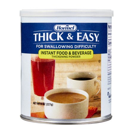 Hormel Food Sales 17938 Food and Beverage Thickener Thick & Easy 8 oz. Canister Unflavored Powder IDDSI Level 0 Thin