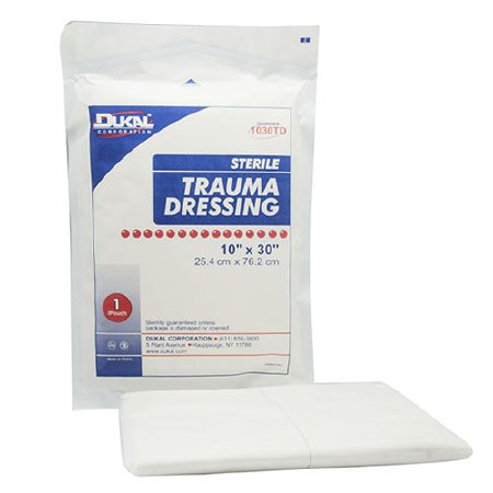 Dukal  1030TD Trauma Dressing Dukal 10 X 30 Inch 1 per Pack Sterile 1-Ply Rectangle