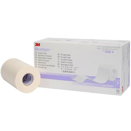 3M  1528-4 Medical Tape 3M Microfoam White 4 Inch X 5-1/2 Yard Elastic / Foam NonSterile