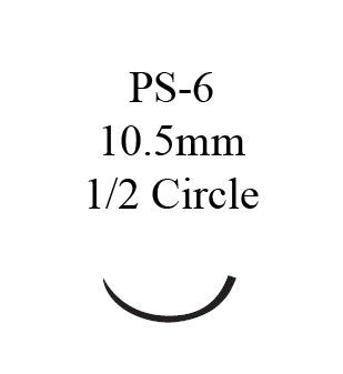 J & J Healthcare Systems  1816G Absorbable Suture with Needle Chromic Gut PS-6 1/2 Circle Precision Reverse Cutting Needle Size 6 - 0