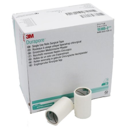 3M  1538S-2 Medical Tape 3M Durapore White 2 Inch X 1-1/2 Yard Silk-Like Cloth NonSterile