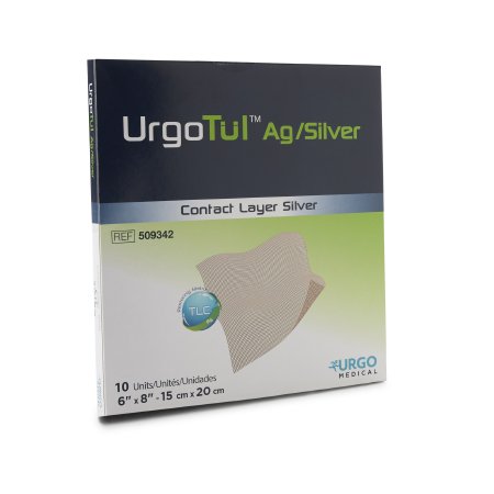 Urgo Medical North America LLC  509342 Silver Wound Contact Layer Dressing UrgoTulAG/Silver 6 X 8 Inch Rectangle Sterile