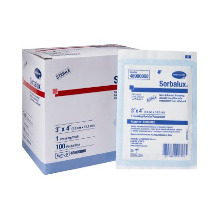 Hartmann  48900000 Non-Adherent Dressing Sorbalux 3 X 4 Inch Sterile Rectangle