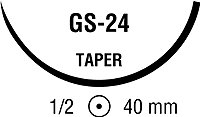 Covidien  CC-913 Absorbable Suture with Needle Caprosyn Polyester GS -24 1/2 Circle Taper Point Needle Size 0 Monofilament