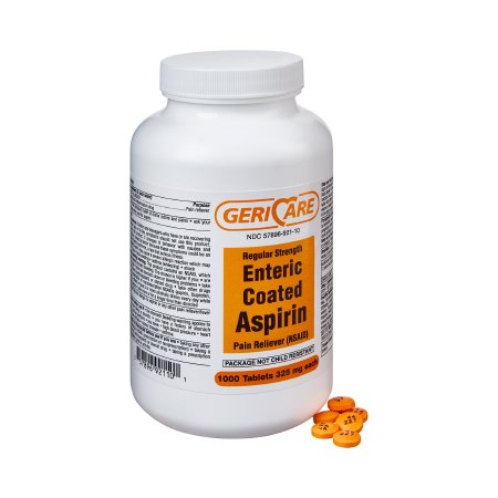 Geri-Care  921-10-GCP Pain Relief Geri-Care 325 mg Strength Aspirin Tablet 1,000 per Bottle