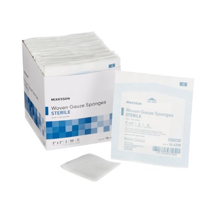 McKesson Brand 16-4228 Gauze Sponge McKesson 2 X 2 Inch 2 per Pack Sterile 8-Ply Square