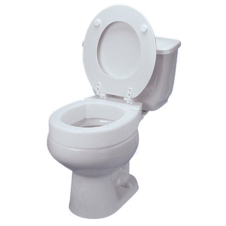 Maddak  725711005 Elongated Raised Toilet Seat Tall-Ette 3 Inch Height White 350 lbs. Weight Capacity