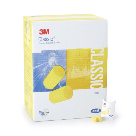 3M 310-1001 Ear Plugs 3M E-A-R Classic Cordless One Size Fits Most Yellow