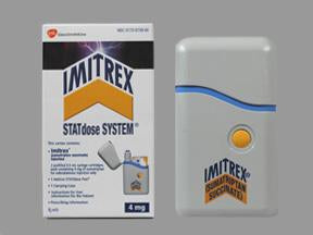 Glaxo Smith Kline  00173073900 Imitrex STATdose System Sumatriptan Succinate 4 mg / 0.5 mL Injection Cartridge 0.5 mL 2 Cartridges