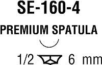 Covidien  N-2704K Nonabsorbable Suture with Needle Monosof~Dermalon Nylon SE-160-4 1/2 Circle Spatula Needle Size 10 - 0 Monofilament