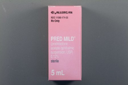 Allergan Pharmaceutical  11980017405 Pred-Mild Prednisolone Acetate 0.12% Suspension Dropper Bottle 5 mL