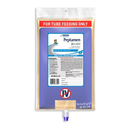 Nestle Healthcare Nutrition 00798716773607 Pediatric Tube Feeding Formula Peptamen Junior 1000 mL Bag Liquid Whey Protein Impaired GI Function