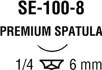 Covidien  L-1750K Absorbable Suture with Needle Polysorb Polyester SE-100-8 1/4 Circle Spatula Needle Size 6 - 0 Braided