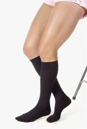 BSN Medical 114738 Compression Stocking JOBST Relief Knee High Large Black Closed Toe