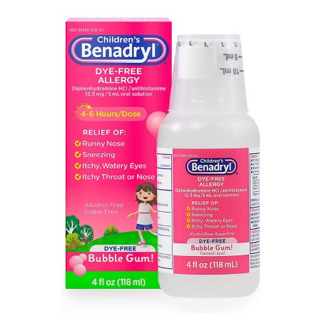 J & J Sales  35058053504 Children's Allergy Relief Children's Benadryl 12.5 mg Strength Liquid 4 oz.