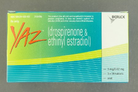 Bayer  50419040503 Yaz Ethinyl Estradiol / Drospirenone 0.02 mg - 3 mg Tablet Blister Pack 84 Tablets