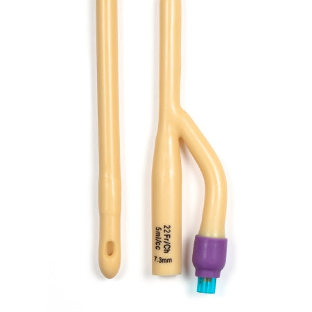 Dynarex  4942 Foley Catheter 2-Way Standard Tip 5 cc Balloon 22 Fr. Silicone Coated Latex