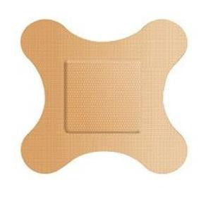 Dukal  SV3ER Adhesive Strip American White Cross 2-7/8 X 3 Inch Fabric 4-Wing Tan Sterile