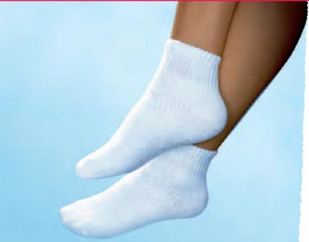 BSN Medical 110876 Diabetic Compression Socks JOBST Sensifoot Mini Crew Ankle High Small White Closed Toe